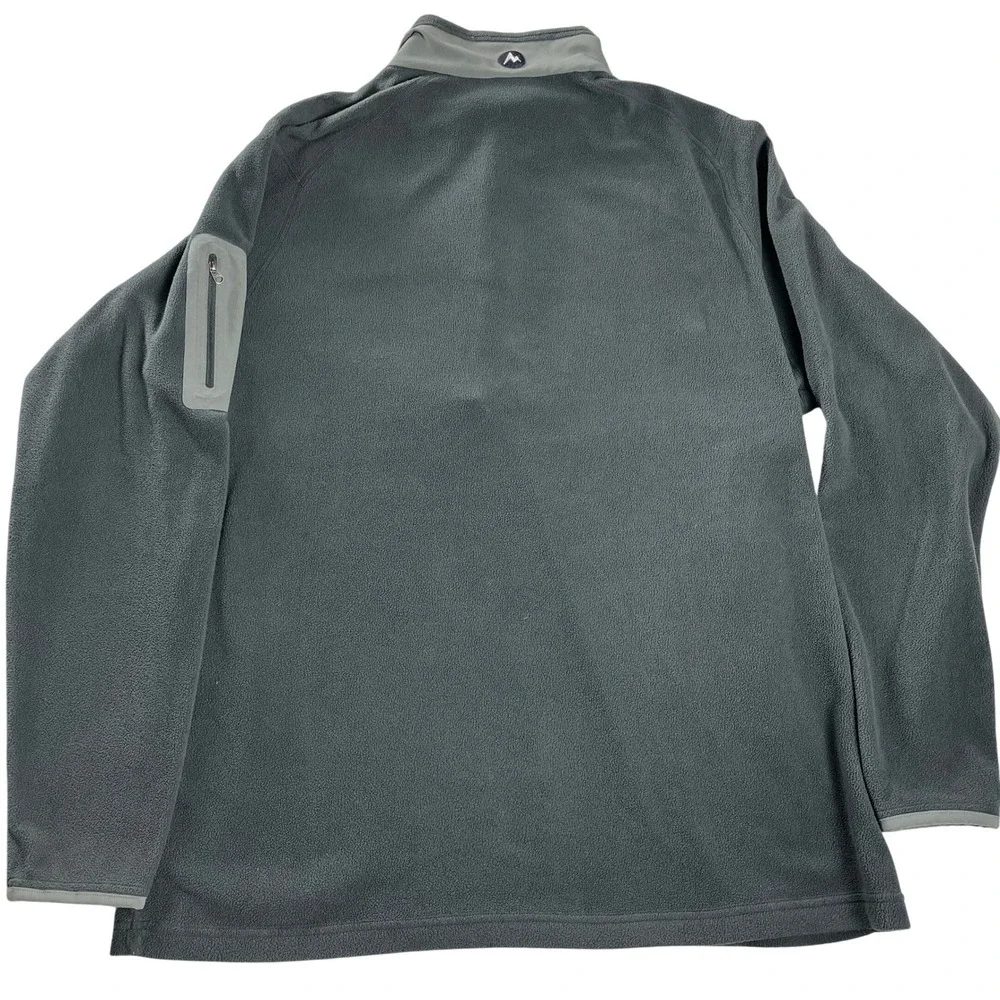 Marmot‎ Polartec Fleece Pullover Gray Quarter Zip Relaxed Outdoor XXL